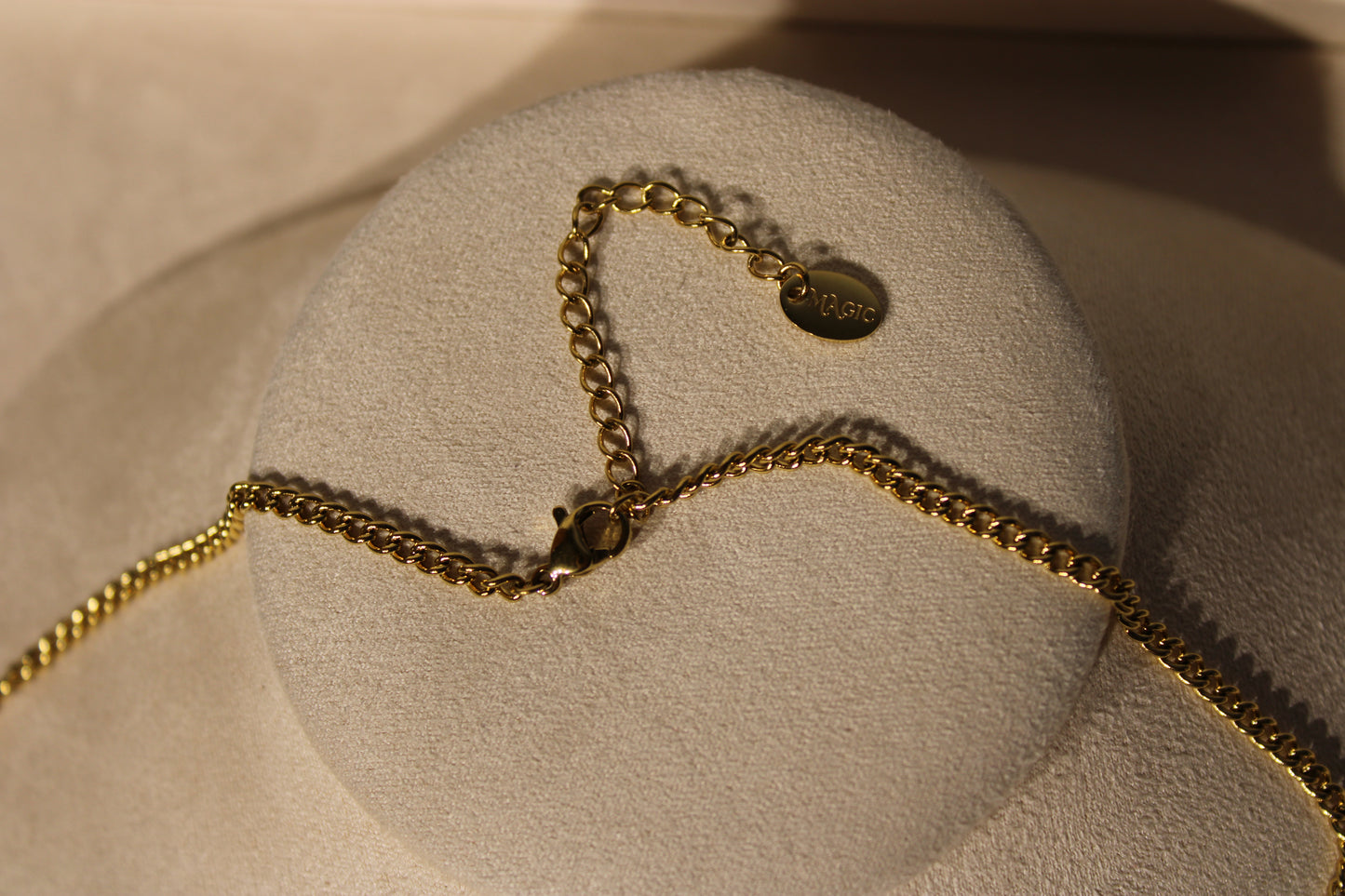 NEC3810-GOL Necklace Stainless Steel Gold Plated 40+5cm