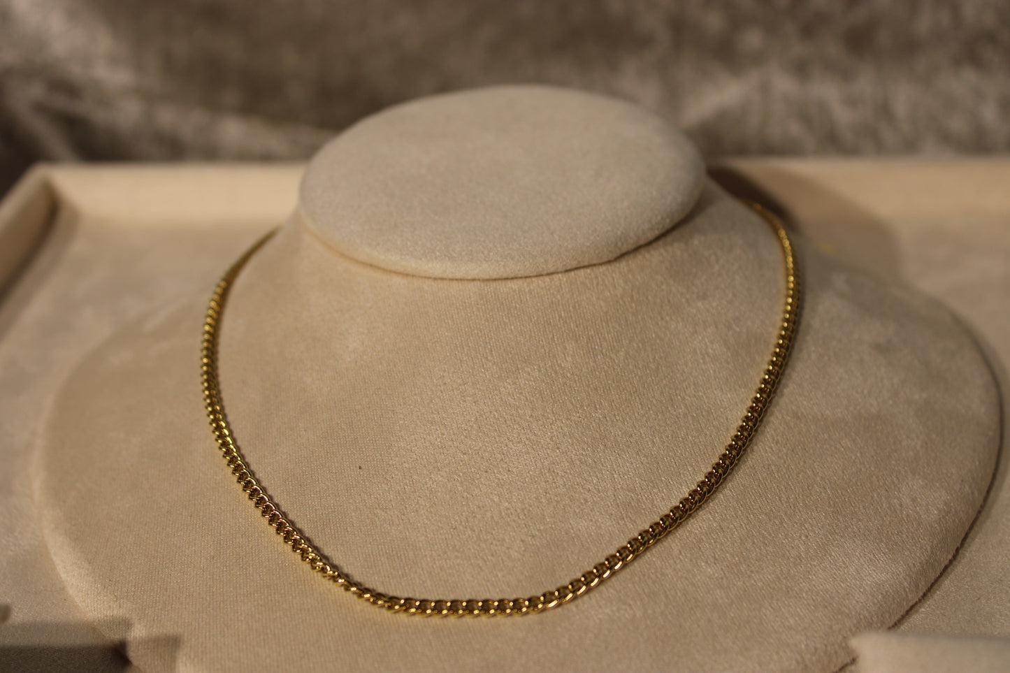 NEC3810-GOL Necklace Stainless Steel Gold Plated 40+5cm