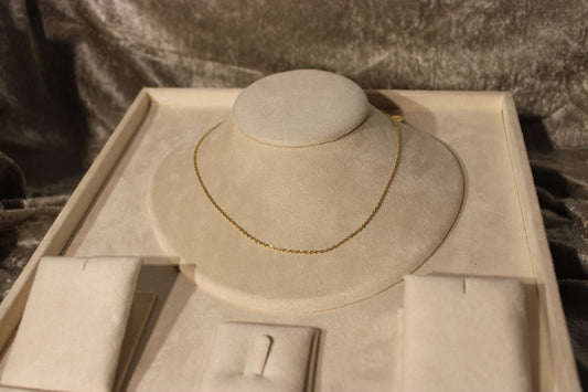 NEC3812-GOL Necklace Stainless Steel Gold Plated 40+5cm