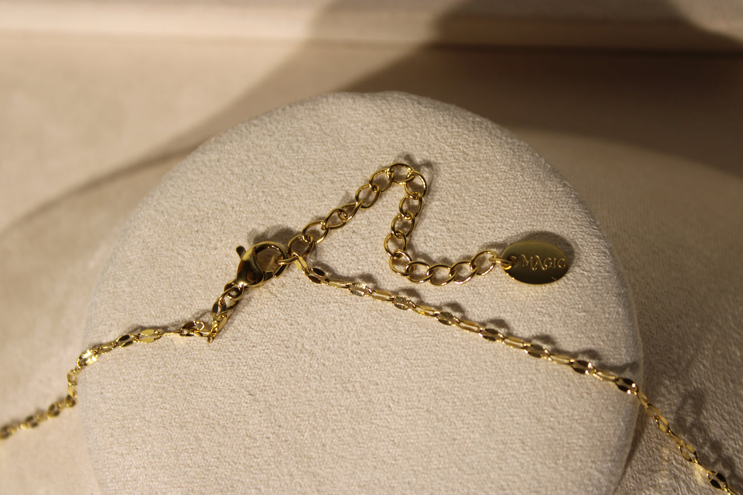 NEC3814-GOL Necklace Stainless Steel Gold Plated 40+5cm