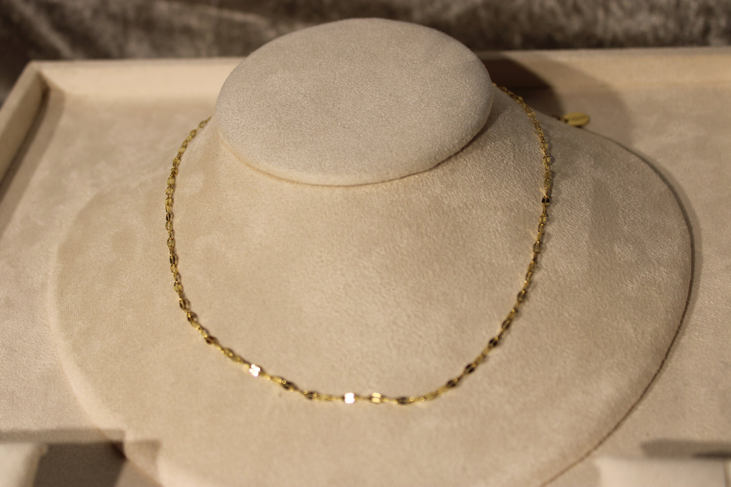 NEC3814-GOL Necklace Stainless Steel Gold Plated 40+5cm