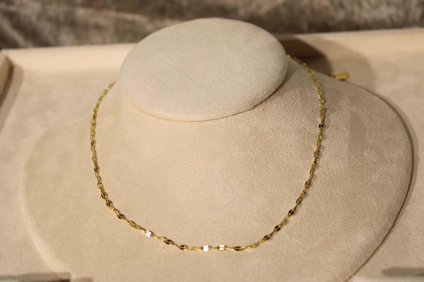 NEC3814-GOL Necklace Stainless Steel Gold Plated 40+5cm